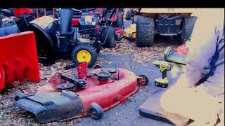 Craftsman mower deck Full rebuild [upl. by Ertsevlis]