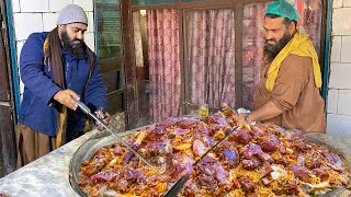 AFGHANI PULAO RECIPE  Original 150 KG Afghani Meat Pulau Prepared  PAKISTANI Street Food RECIPE [upl. by Nirrak507]