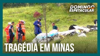 Notícia do Domingo Avião de pequeno porte cai e mata sete pessoas em Minas Gerais [upl. by Laekcim255]