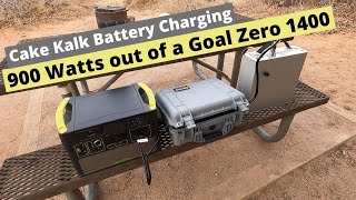 Charging a Cake Kalk Battery With a Yeti 1400  900 Watts [upl. by Canty]