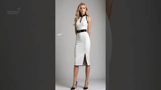 2024 Trending styles for sleeveless black trim white dress outfit styles [upl. by Ellertal]