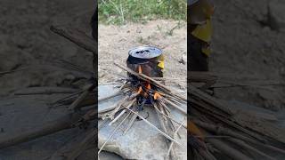 Skill Making a stove from used bottles 🔥camping bushcraft outdoors survival [upl. by Yesnnyl]