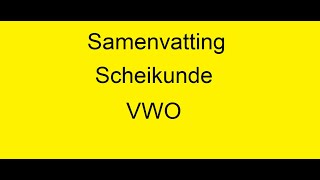 Samenvatting Scheikunde vwo ook geschikt voor 2024 voor uitwerkingen van examens zie playlist [upl. by Attenal939]