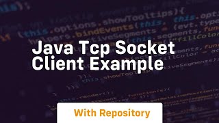 java tcp socket client example [upl. by Sewole]