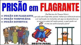 PRISÃO EM FLAGRANTE  Direito Penal  OAB  CONCURSOS PÚBLICOS [upl. by Sidalg52]