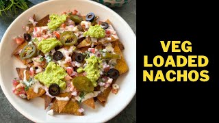 how to make Nachos at home  Veg loaded nachos  Flavours Of Food [upl. by Dobb]