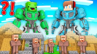 How JJ and Mikey Become Diamond and Emerald Transformers in Minecraft  Maizen [upl. by Siramay]