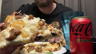 ASMR Dominos Pizza Pineapple Jalapeño Chicken Bites Coke EATING SOUNDS WHISPER RAMBLE MUKBANG [upl. by Atileda]