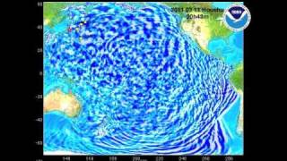 Narrated animation of March 11 2011 Honshu Japan tsunami propagation [upl. by Clausen]