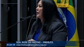 Senadora Rose de Freitas critica o machismo existente no Brasil [upl. by Klarrisa]