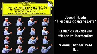 Haydn Sinfonia Concertante  Leonard Bernstein Vienna Philharmonic Orchestra [upl. by Aneehsor]