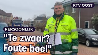 Vuilnisman Mark checkt afvalcontainers van binnen en buiten  RTV Oost [upl. by Arocet]