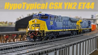 ScaleTrains CSX YN2 HypoTypical GE ET44 HO Scale Test Drive [upl. by Munro]