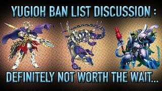 YUGIOH BAN LIST DISCUSSION Does this list REALLY matter [upl. by Lira268]