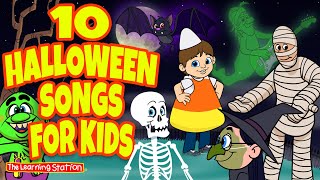 10 Halloween Songs For Kids ♫ Halloween Songs For Children ♫ Kids Songs by The Learning Station [upl. by Jozef482]