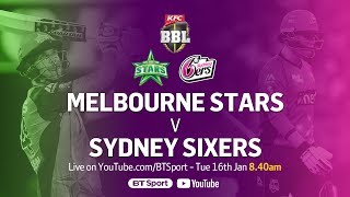 FULL MATCH Melbourne Stars v Sydney Sixers Jan 16 2018  BBL [upl. by Idnor]