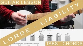 Lorde Liability Guitar Lesson Tutorial Chords Cover [upl. by Herra]