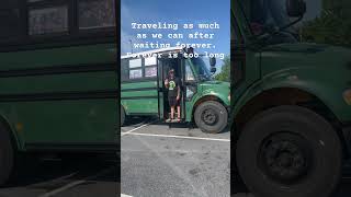 Driving our bus everywhere skoolielife adventure travelvlog travelcouple travelcommunity yay [upl. by Eceer]