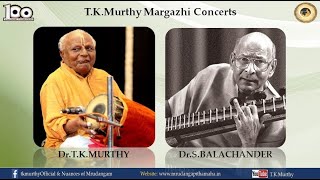 Day 21 Margazhi  TKMurthy Concert Series  SBalachander  MridangamVeena Duo  TKM100 [upl. by Ahsuat]