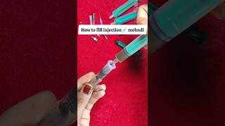 How to make Injection💉Syringe Mehndi Cone injection heena cone mehndi injectionmehndi [upl. by Lodhia380]