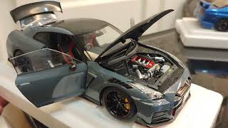 Autoart 77505 NISSAN GTR R35 NISMO SPECIAL EDITION NISMO STEALTH GREY [upl. by Hgiel]