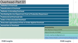 Overhead Costs Part 01  Allocation Predetermined Rates amp Journal Flow Explained [upl. by Melentha]