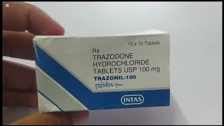 TRAZONIL100 Tablet  TRAZODONE HYDROCHLORIDE Tablets  TRAZONIL 100mg Tablet Uses Side effects Dose [upl. by Lemor]