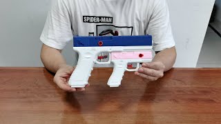 Glock Water Gun Unboxing 2023  2 in 1 Manual Water Spray Toy Gun [upl. by Gael401]