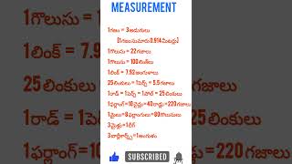 Measurement Venkyworld facts gk ssc [upl. by Elwina]