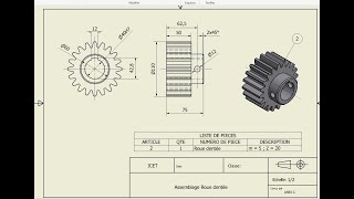 Réaliser une roue dentée à laide de la fonction design accélerator [upl. by Ecertak399]