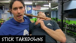 Escrima Stick Fighting Takedowns  Filipino Martial Arts [upl. by Kcerred]