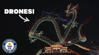 Incredible Drone Display is World’s Biggest Ever  Guinness World Records [upl. by Gass]