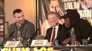 VITALI KLITSCHKO v DERECK CHISORA FULL UNCUT PRESS CONFERENCE  iFILM LONDON [upl. by Hoy]