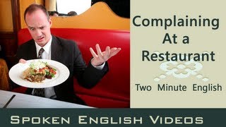 Complaining at a Restaurant  Food English Conversation  English lesson about food [upl. by Aala]