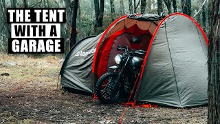 Lone Rider Moto Tent in Extreme Conditions  How it Stands Up Against the Elements [upl. by Swec]