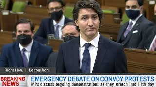 Prime Minister Justin Trudeau pushes back on antimandate protests and freedom convoy  FULL SPEECH [upl. by Haneeja]