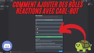 TUTO COMMENT AJOUTER DES RÔLES RÉACTION AVEC CARLBOT [upl. by Dorothy]