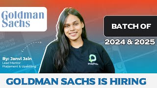 Goldman Sachs is Hiring 2024 amp 2025 Batch [upl. by Aikahs901]