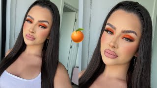 Bright Orange Makeup Tutorial [upl. by Collis]