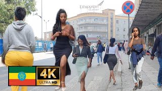 Beautiful Girls on street of Addis Ababa Ethiopia  🇪🇹 Addis Ababa walking Tour 2023 [upl. by Marlane]