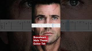 Braveheart  Main Theme Guitar Tab shorts short viralvideo music cover tutorial guitar tab [upl. by Naharba]