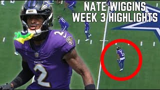 Nate Wiggins EVERY SNAP vs Cowboys🔥👀  NFL Week 3 Film [upl. by Aes]