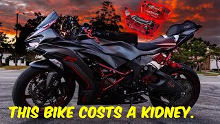 Crazy expensive ZX6r Stunt build  SUPER FANCY Brake system [upl. by Kulsrud675]