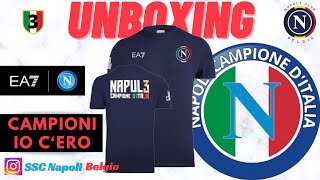 Unboxing SSC Napoli EA7 Jersey kit Campioni Io CEro 202324 unboxing ea7 forzanapolisempre [upl. by Crifasi185]