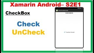 Xamarin Android S2E1  CheckBox  Introduction [upl. by Ocsinarf]