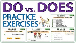 DO vs DOES  English Exercises  Learn English DO vs DOES  ESOL practice exercises [upl. by Kettie]