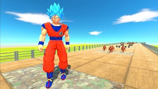 Songoku VS Team Infernals Death Run  Animal Revolt Battle Simulator [upl. by Brosine604]