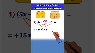 Multiplicación de polinomio por polinomio fácil shorts  Operaciones con polinomios shortsfeed [upl. by Neerol]