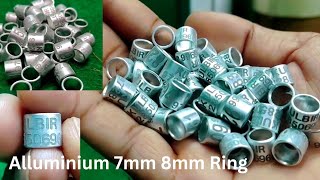 Laser Print Pigeon Leg Rings 7mm amp 8mm Size [upl. by Sissy565]