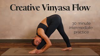 Creative Intermediate Yoga Flow  30 Min Soft amp Strong Practice [upl. by Nahsin]